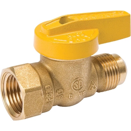 Proline 3/8 In. Flare x 1/2 In. FIP Forged Brass Gas Ball Valve 114-522